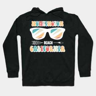 Huntington Beach California Vacation Retro Hoodie